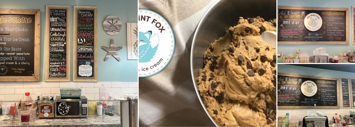 The Mint Fox Cookies & Ice Cream Menu