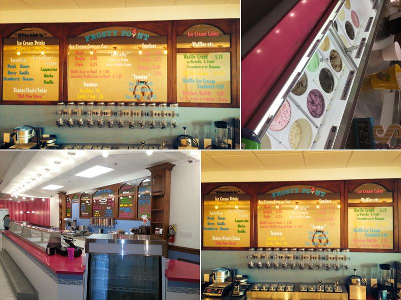 Frosty Point Ice Cream Parlor Menu