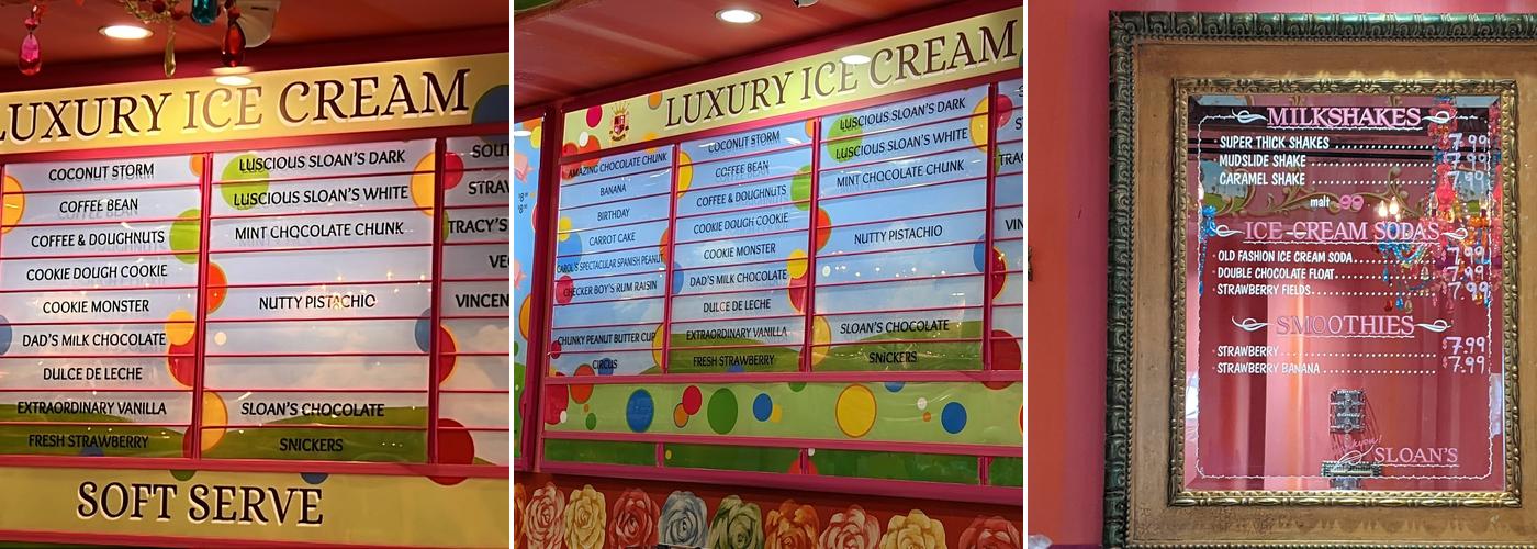 Sloan's Menu