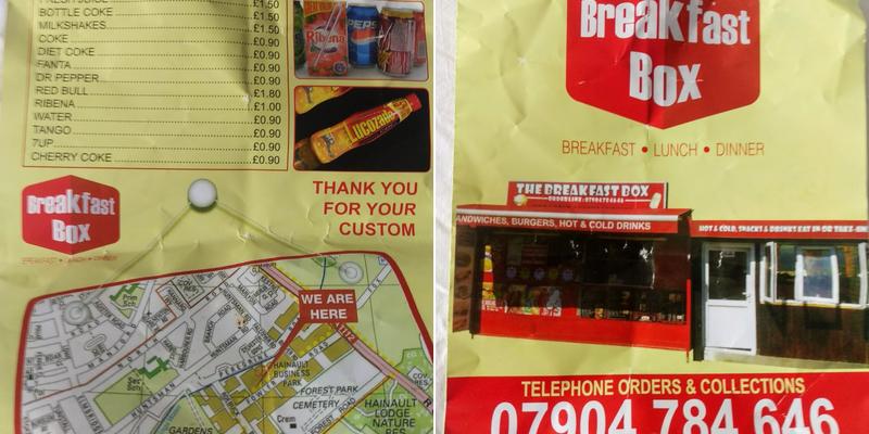 The Breakfast Box Menu