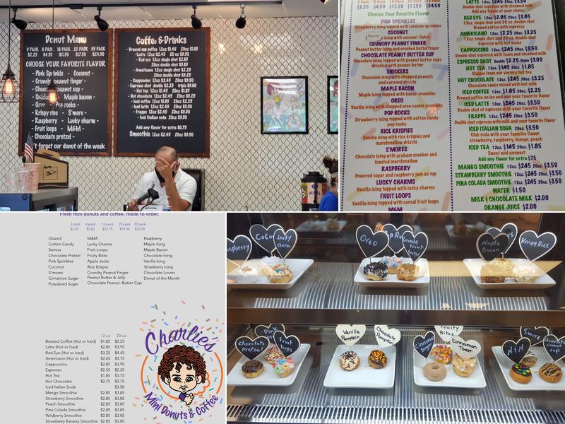 Charlie's Mini Donuts and Coffee Menu