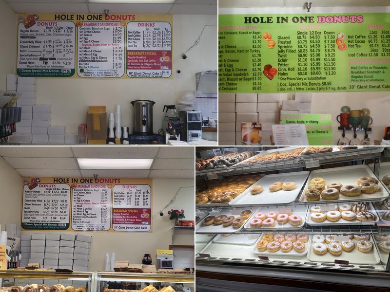 Hole in One Donuts Menu