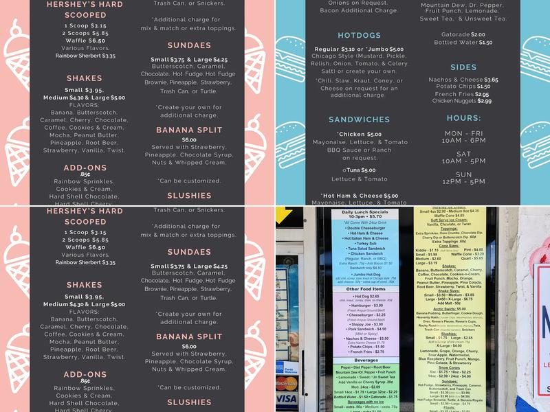 Shake Shoppe Menu