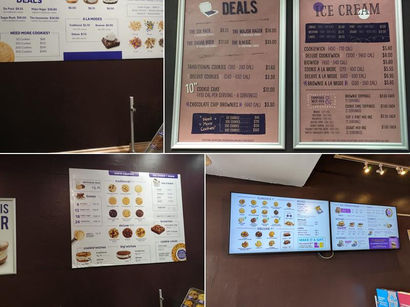 Insomnia Cookies Menu