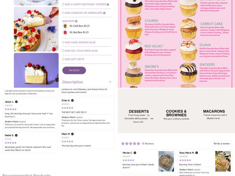 dbakers Sweet Studio Menu