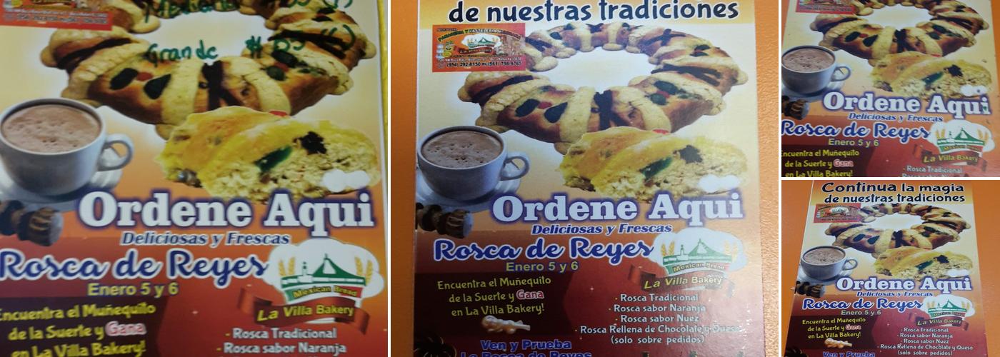 La Villa Bakery Menu