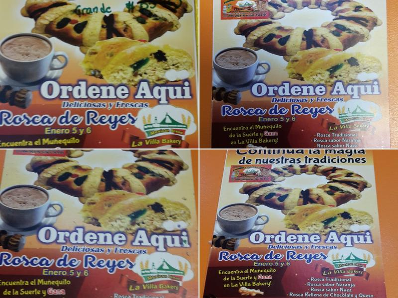 La Villa Bakery Menu