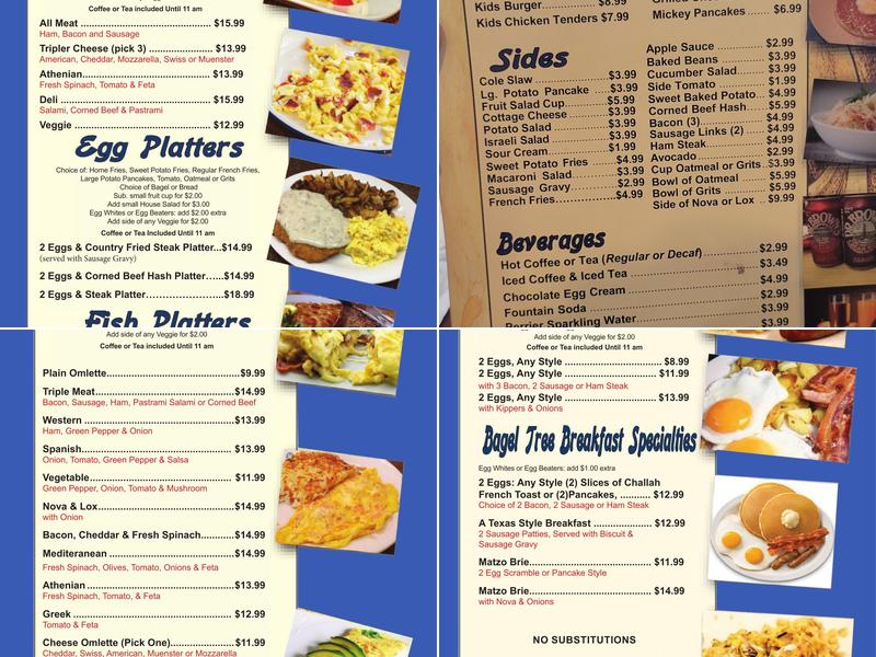 Bagel Tree Restaurant Menu