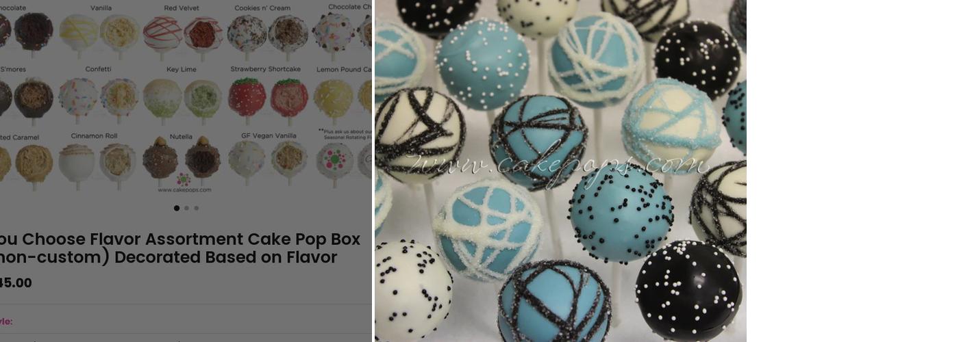 Candy's Cake Pops Menu