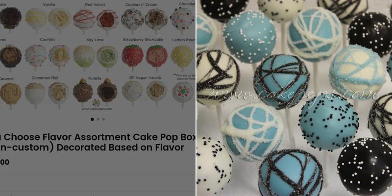 Candy's Cake Pops Menu