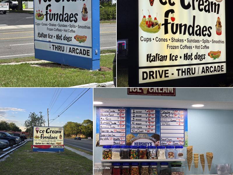 Ice Cream Fundaes Menu