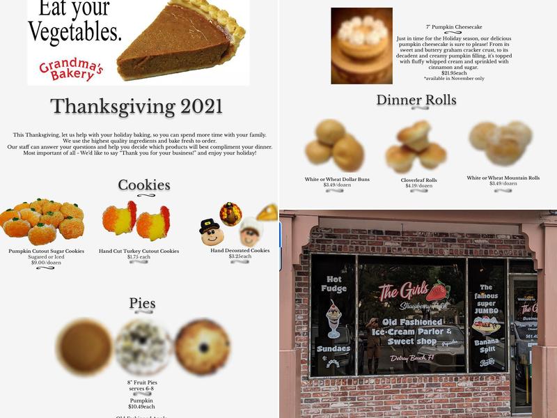 Gramma's Bakery Menu