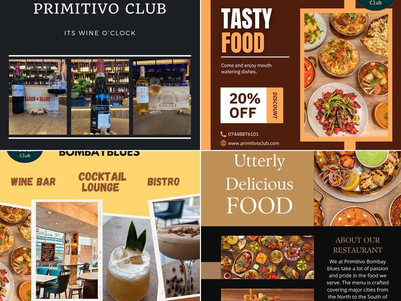 Primitivo Club Menu