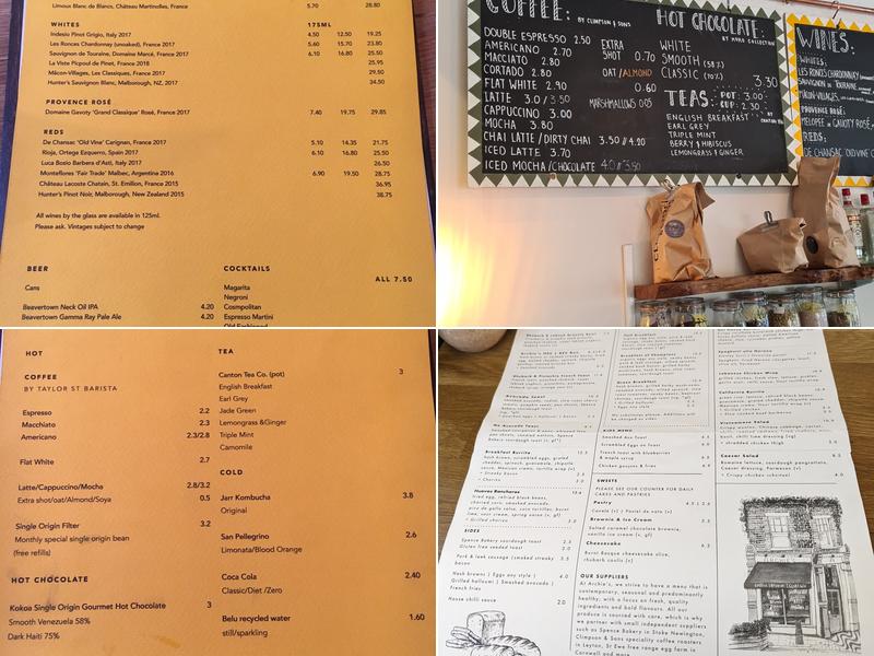 Archie's Menu