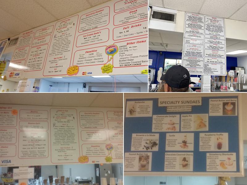 Country Style Ice Cream Menu