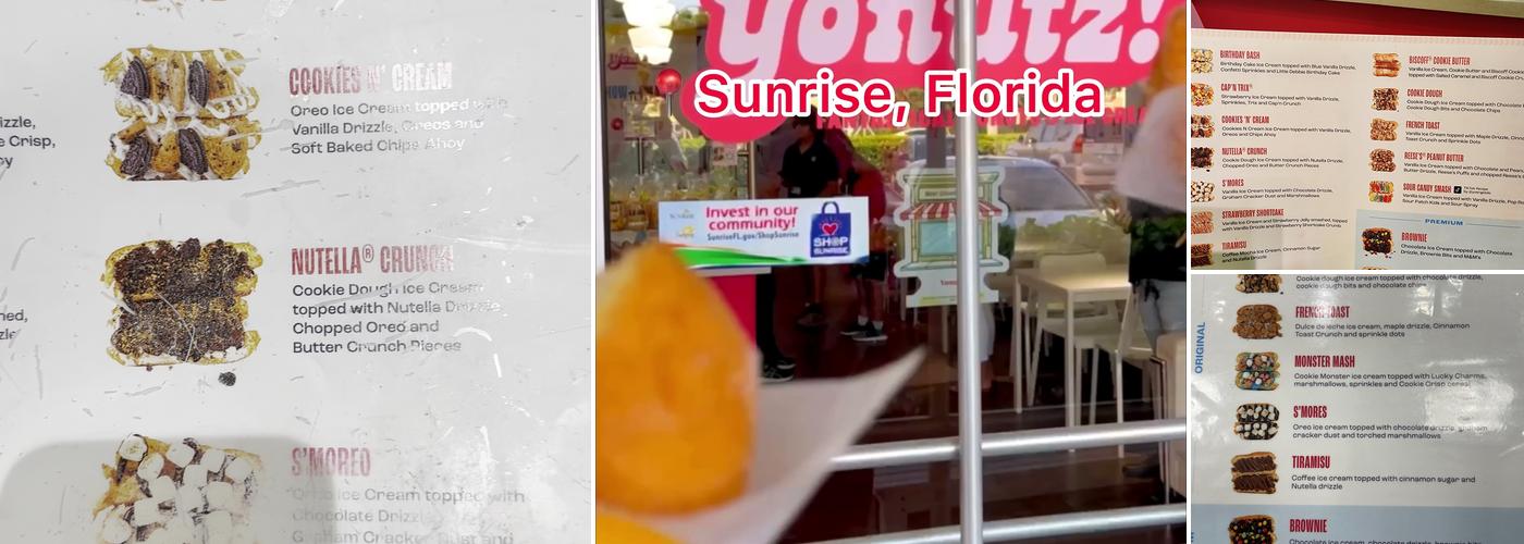 Yonutz Donuts and Ice Cream - Sunrise Menu