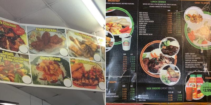 Caribbean Family Bakery & Restaurant Menu