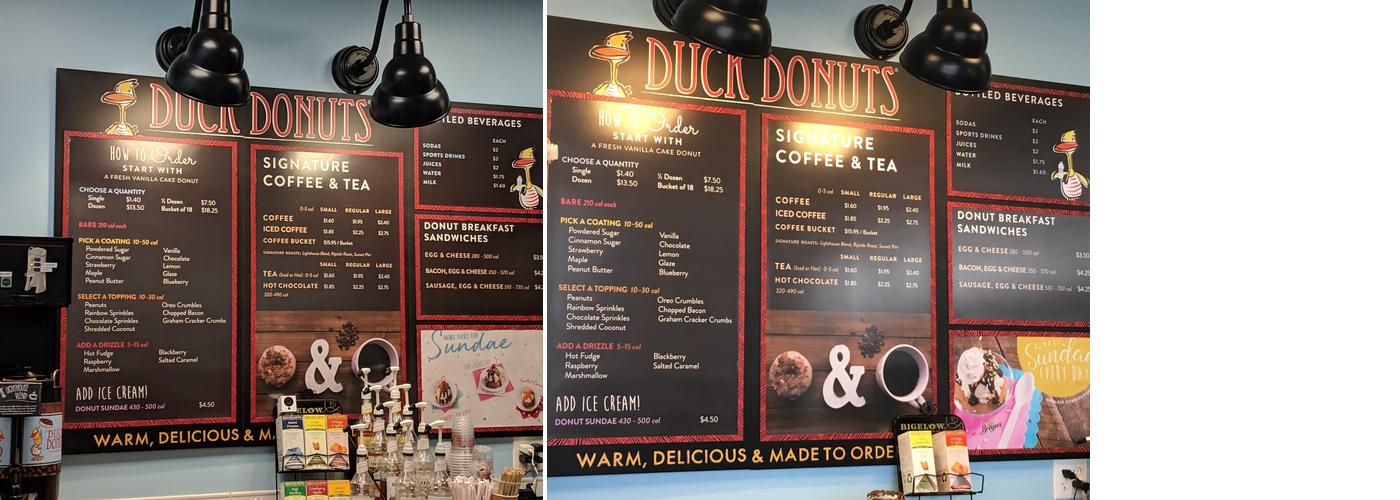 Duck Donuts Menu