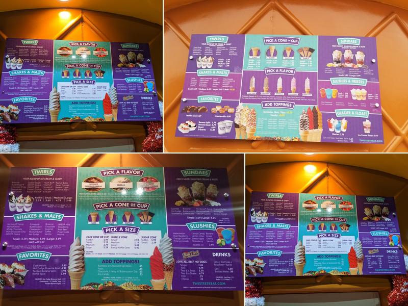 Twistee Treat Partin Settlement Menu