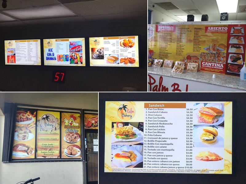 Palm Bakery Menu