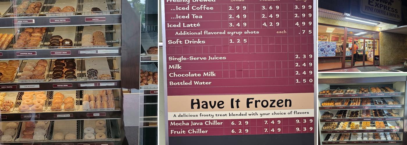 Java express fine coffee&donuts Menu