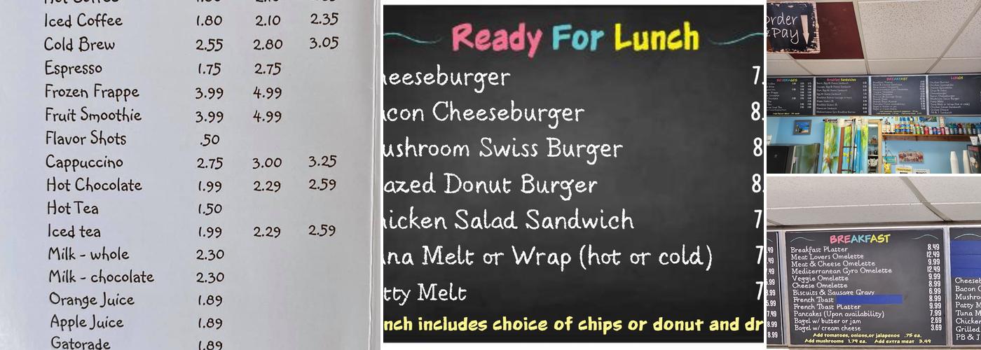 Beachside Cafe Menu