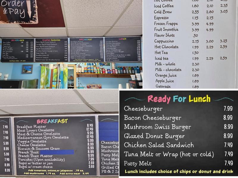 Beachside Cafe Menu