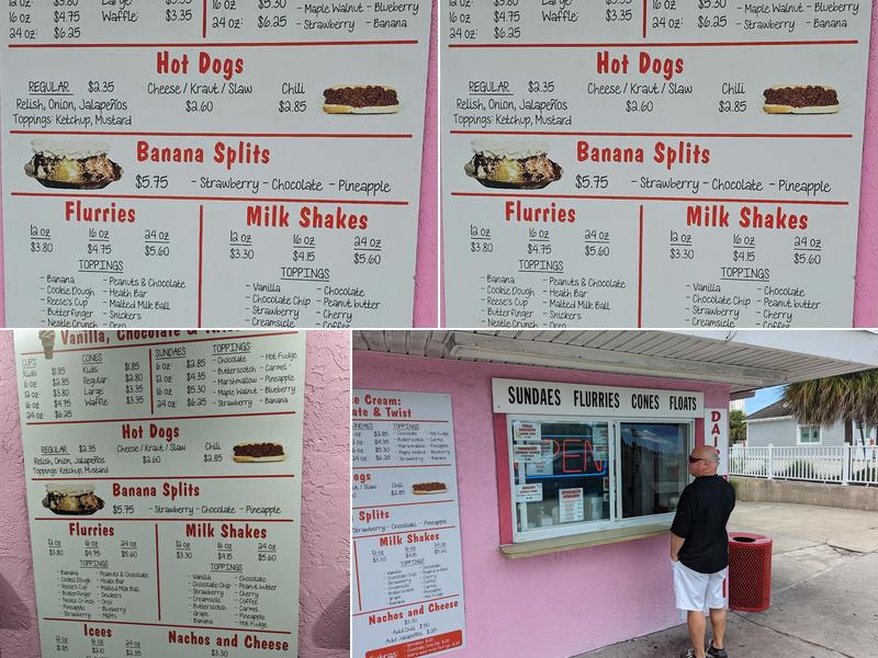Dairy Bar Menu