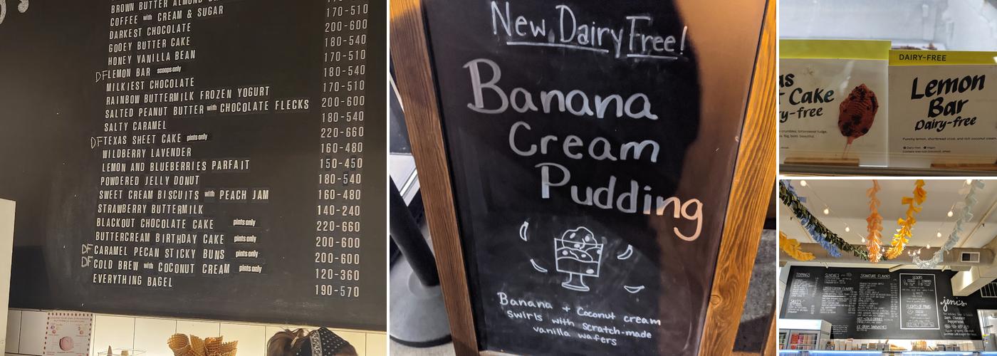 Jeni's Splendid Ice Creams Menu