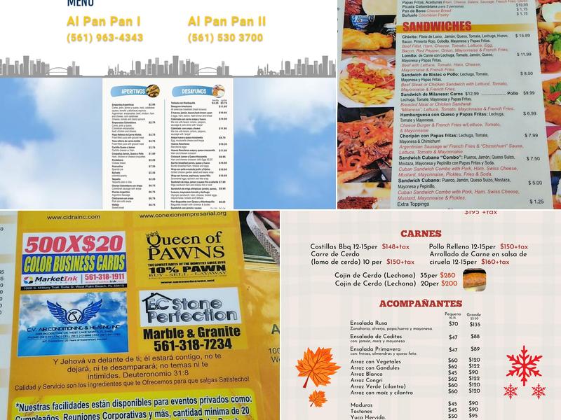 Al Pan Pan Bakery Inc Menu