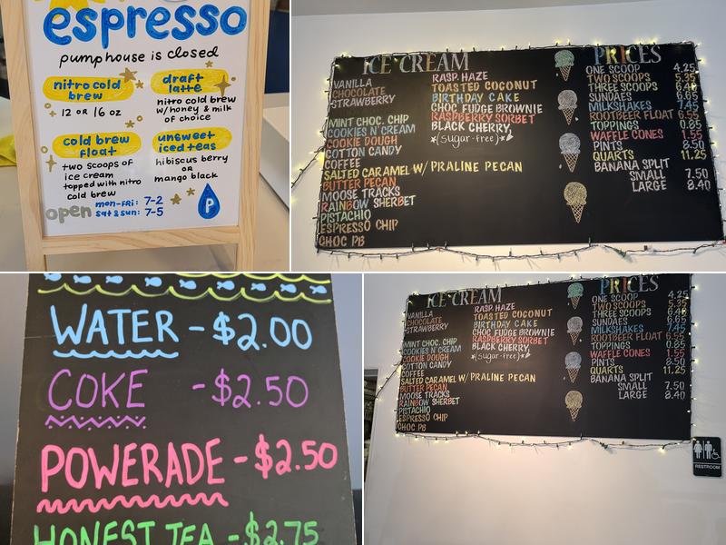Cones and Coffee Menu