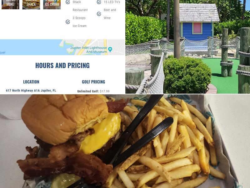 Lighthouse Cove Adventure Golf Menu