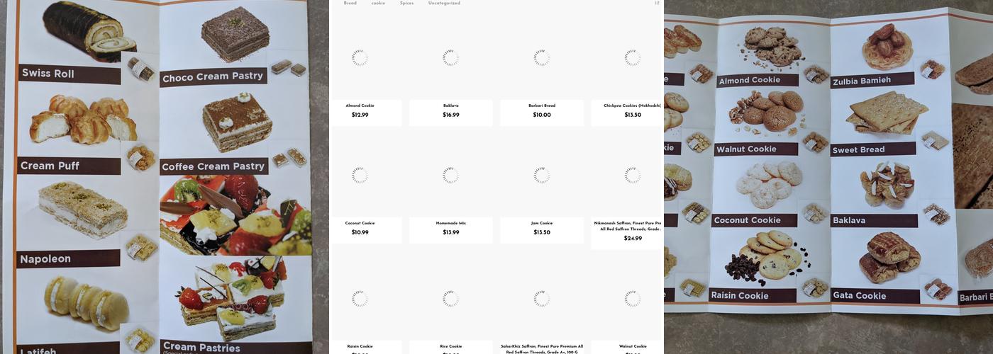Saba Bakery Menu