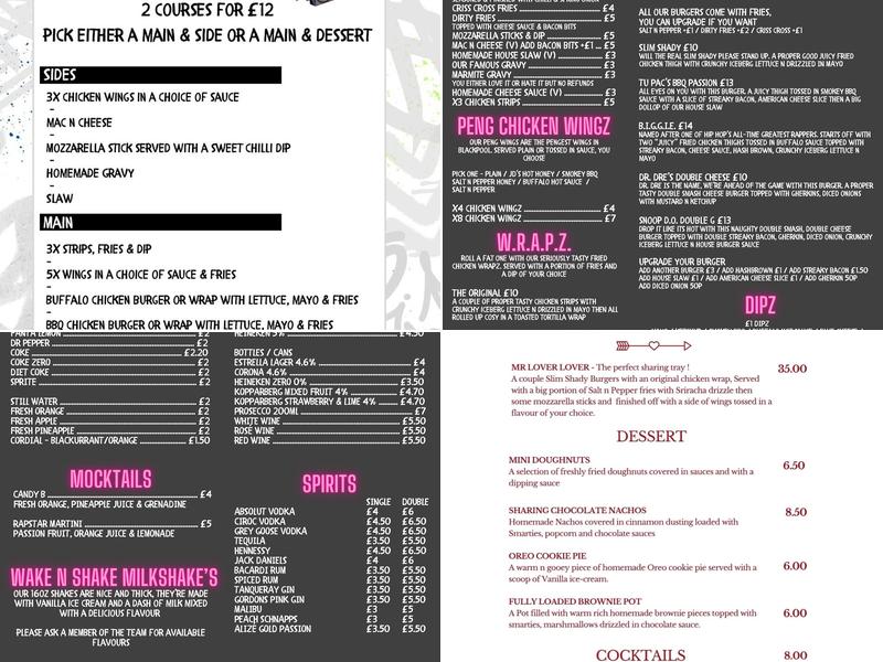 Hip Hop Chicken Menu