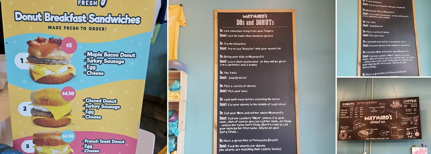 Maynard's Donuts & Coffee Menu