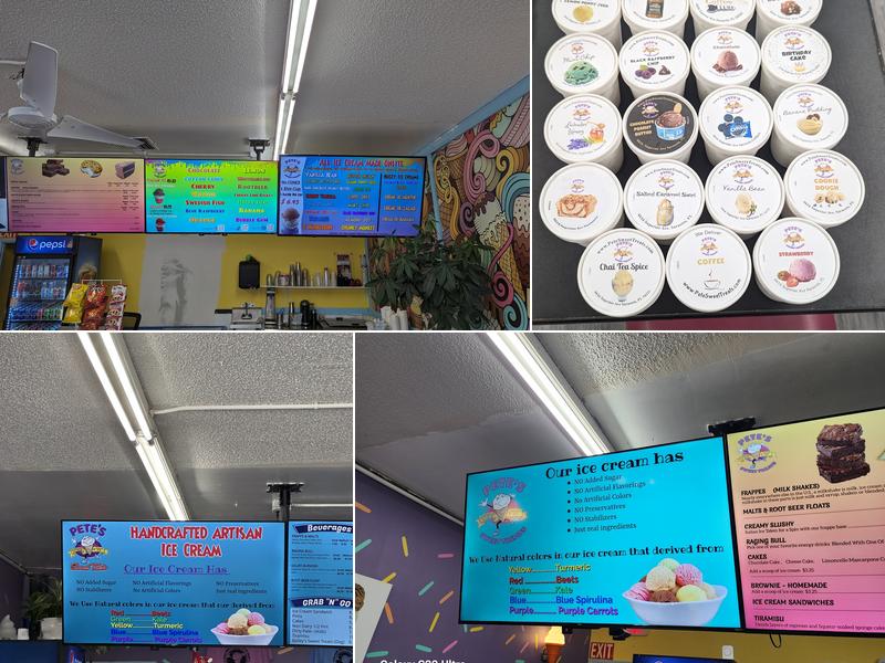 Pete's Sweet Treats Menu