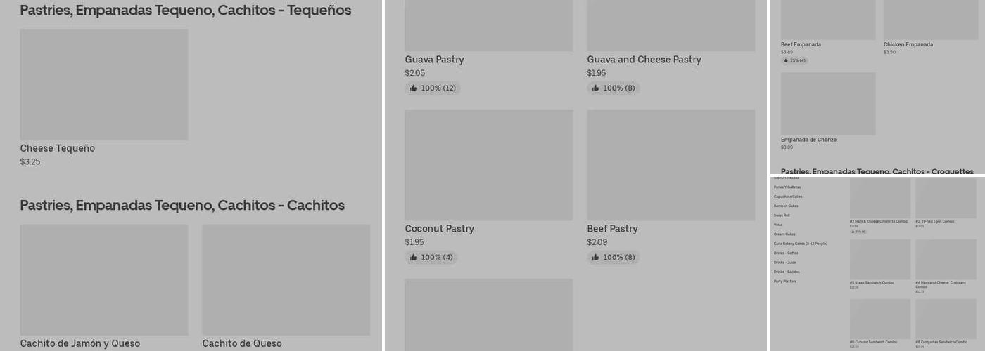 Karla Cuban Bakery | Sw 4th Street Store Menu