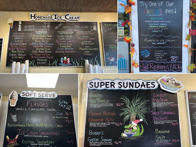 Sweet Melissa's Ice Cream Shoppe Menu