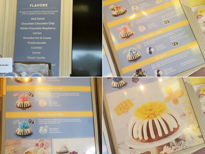 Nothing Bundt Cakes Menu