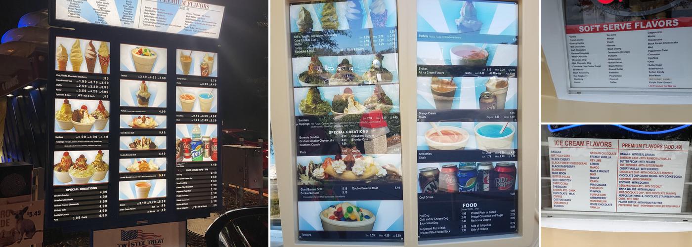 Twistee Treat Menu
