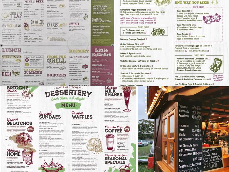 Farmer Copleys Menu