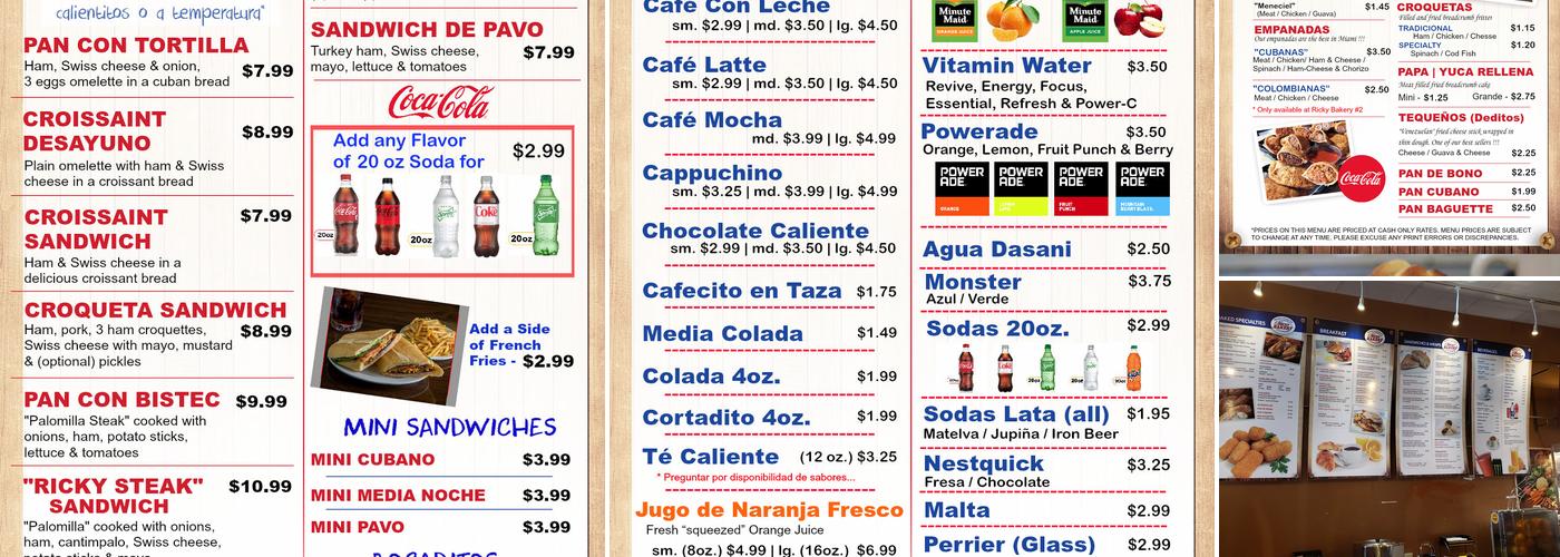 Ricky Bakery #4 (London Square) Menu