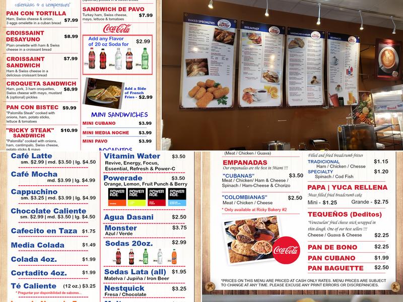 Ricky Bakery #4 (London Square) Menu