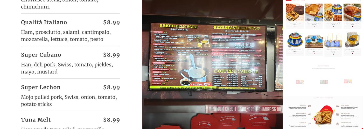 Pinecrest Bakery - Kendall Menu