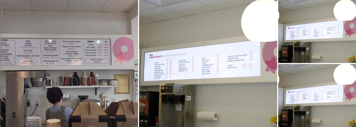 Sarah Donuts Menu