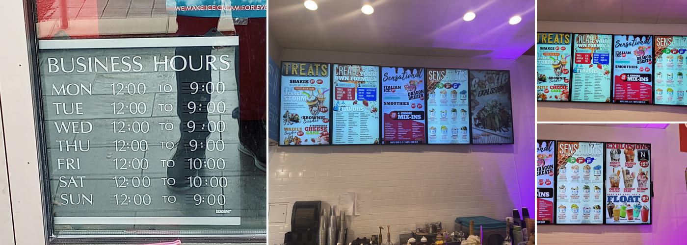 Sub Zero Nitrogen Ice Cream Menu