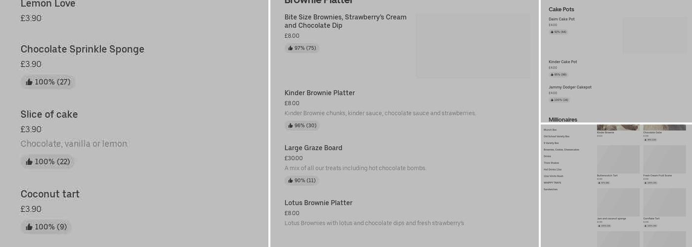 Cakes by Andrea Limited Menu