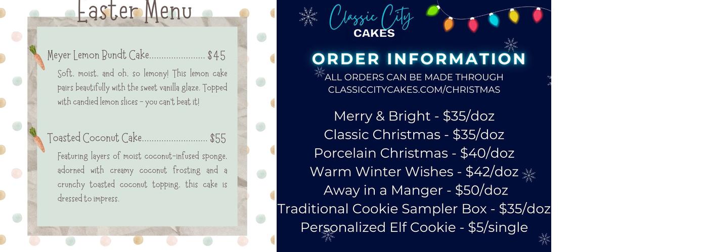 Classic City Bakeries Menu