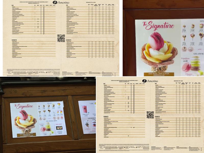 Amorino Gelato - Atlanta Menu