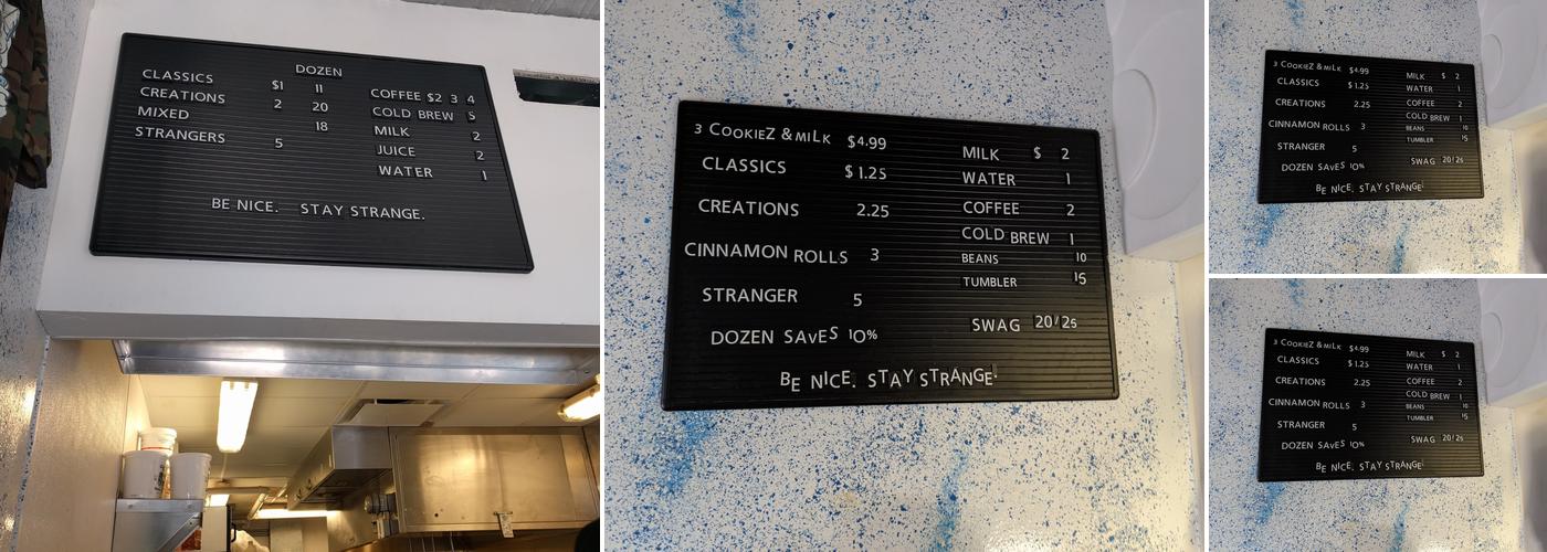 Strange Donuts Menu